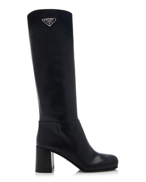 Stivali Leather Knee Boots By Prada 